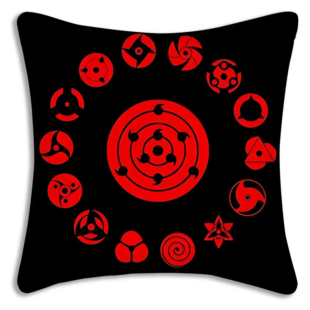 Anime Pillow Covers Cartoon Sofa Decorative Home Double-sided Printing Short Plush Cute Cushion Cover N-N-Narutos
