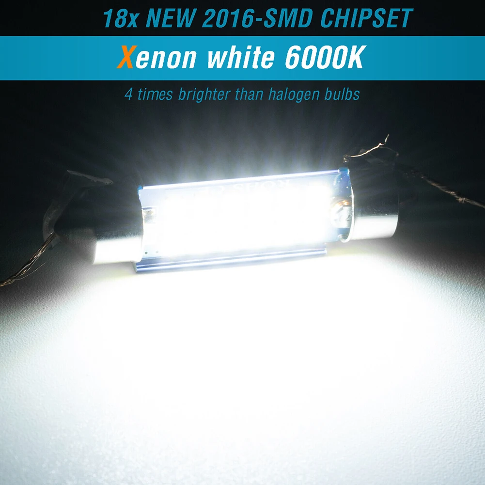 

Part Bulbs LED Practical White 6000K Accessories CANBUS Dome Map Light Interior Lamp 12V-15V DC 41mm 578 212-2