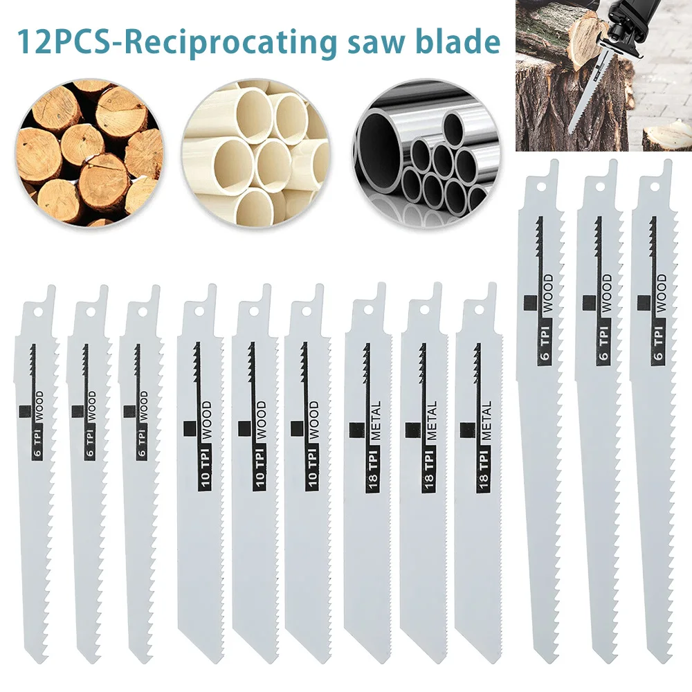 12Pcs Reciprocating Saw Blades For Bosch For Makita Dewalt Power Tools Accessories Reciprocating Saw
