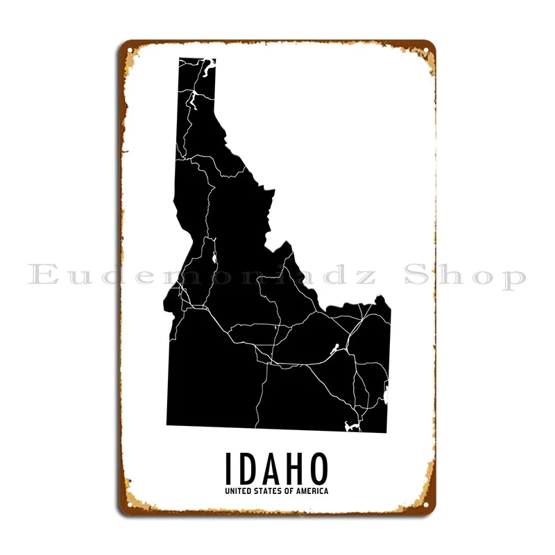 

Idaho Usa Metal Plaque Poster Mural Cinema Custom Designs Plaques Tin Sign Poster