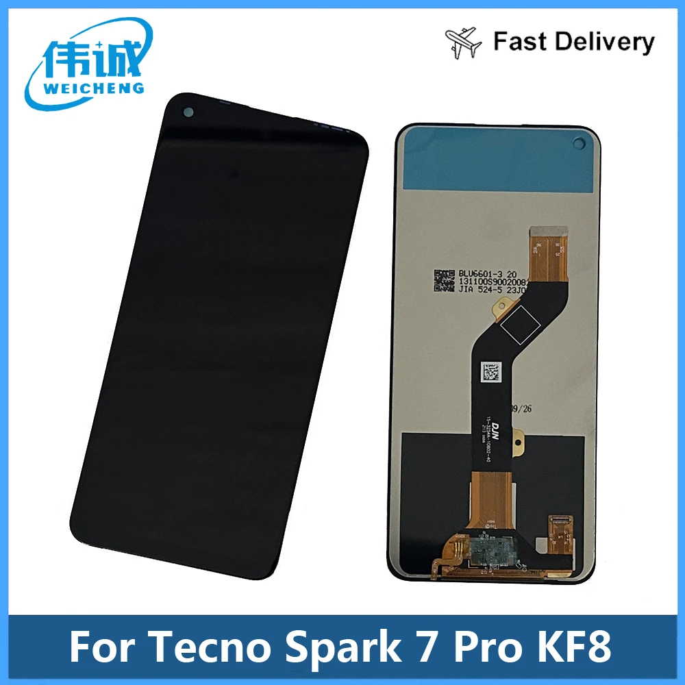 

6.6" For Tecno Spark 7 Pro KF8 LCD Spark7 Pro Display Screen Touch Panel Digitizer For Tecno Spark 7Pro LCD Display Part