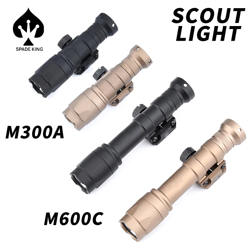 

SF Airsoft M600 M300 Rifle Weapon Flashlight LED Tactical Scout Light Hunting Momentary Pressure Pad Switch