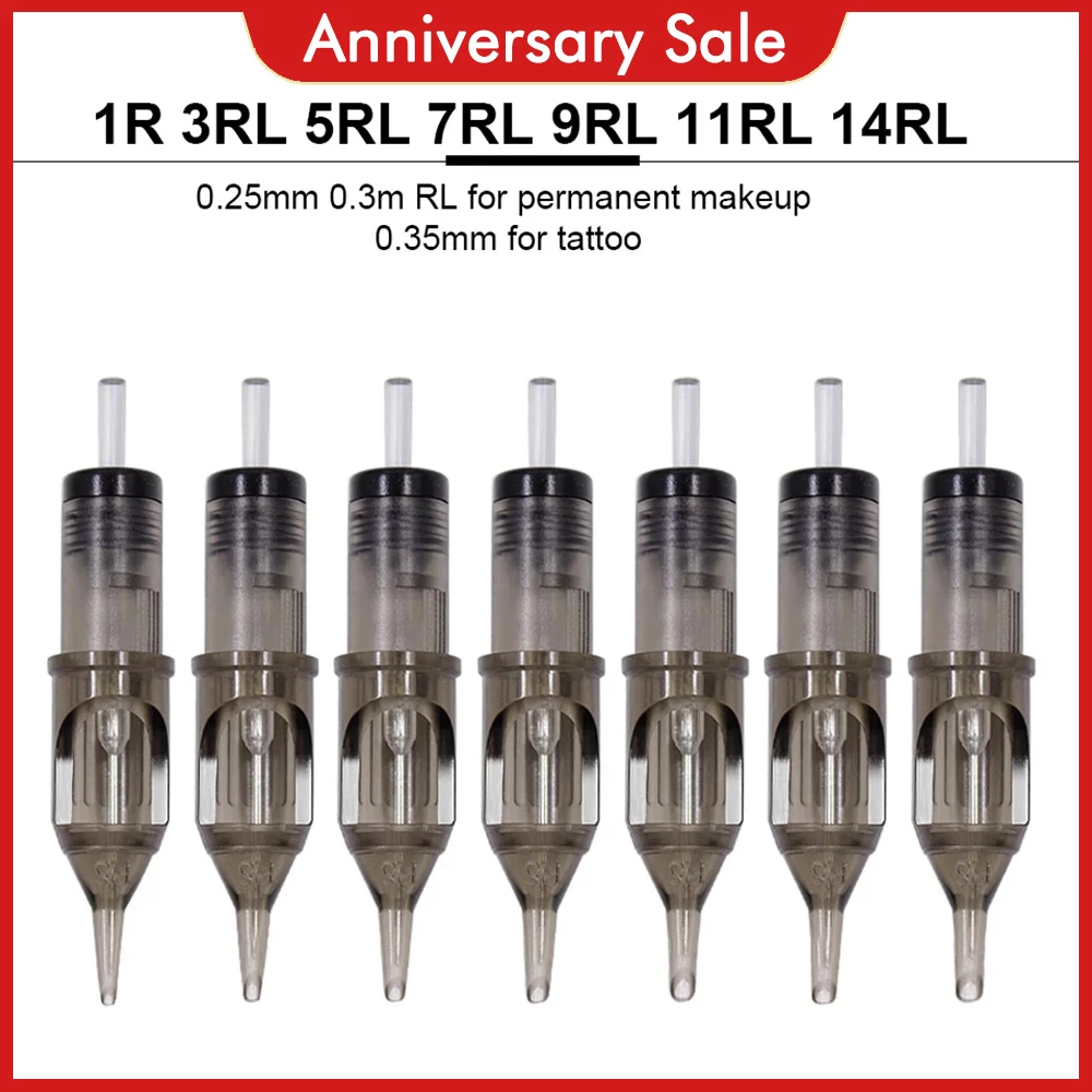 Biomaser 10pcs 1/3/5/9/11/13/15RL Disposable Cartridge Tattoo Needles Liner Shader Makeup Eyebrow Tattoo Pen Machine Supply biomaser 10pcs hot sale disposable cartridge tattoo needles makeup eyebrow tattoo pen machine supply rl m1 rm rs