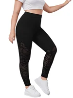 2024 new women's plus-size European and American style fashion slimming style yoga nine-point pants - Image 5