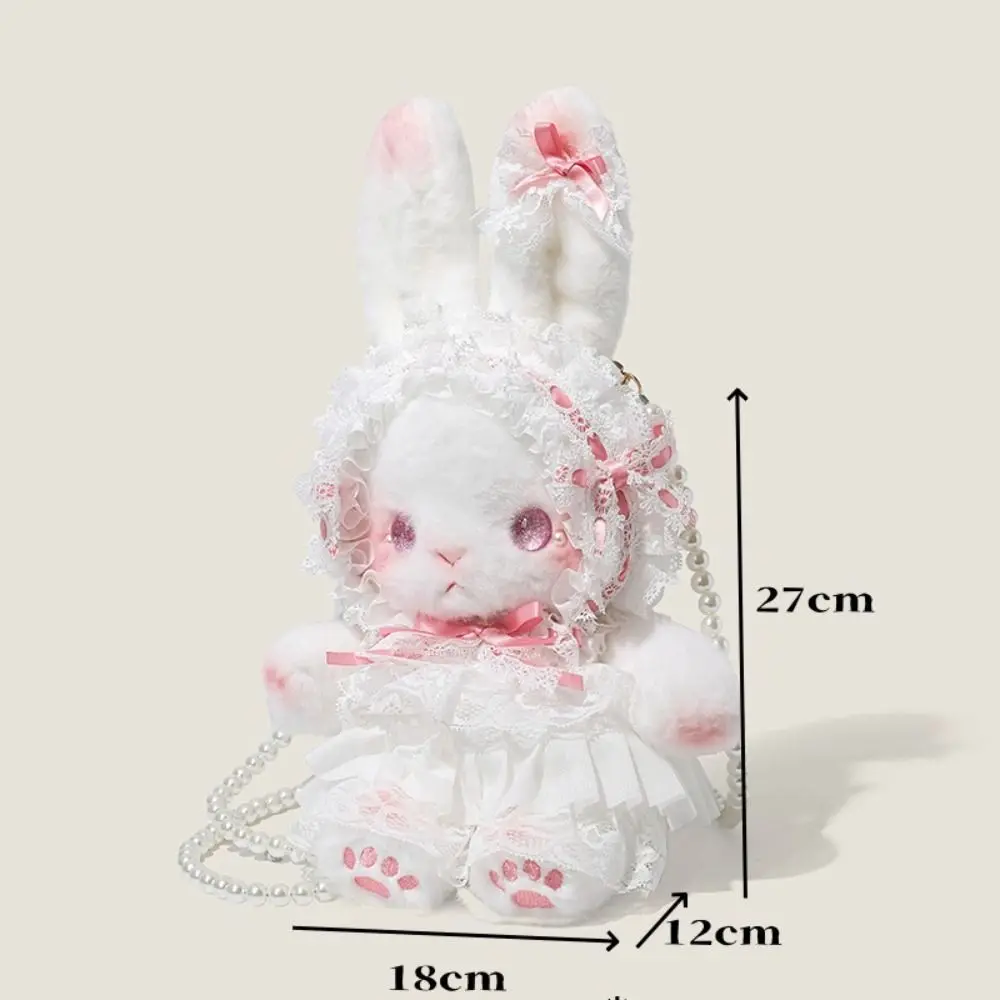 Kawaii Bunny Plush Bag Lolita Sweet Shoulder Bag Princess Long-eared Rabbit Crossbody Bags