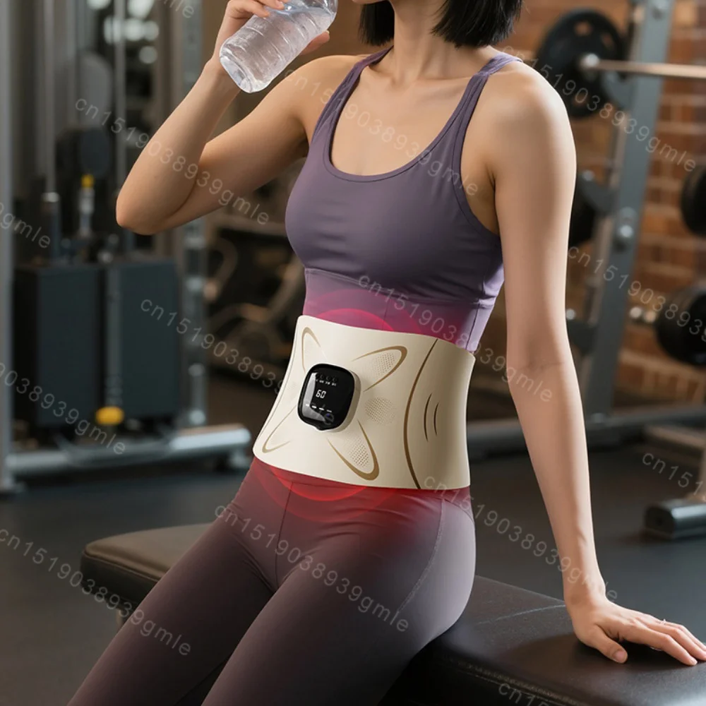 Electric Abdominal Massager Muscle Relax EMS Microcurrent Pulse Belly Exercise Shaping Belt Vibration Fat Burning Waist Toning