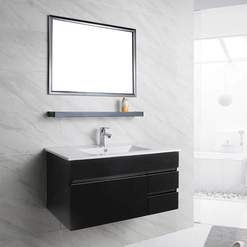 Factory Modern Stainless Steel Small Storage Bathroom Cabinet Black T-5005