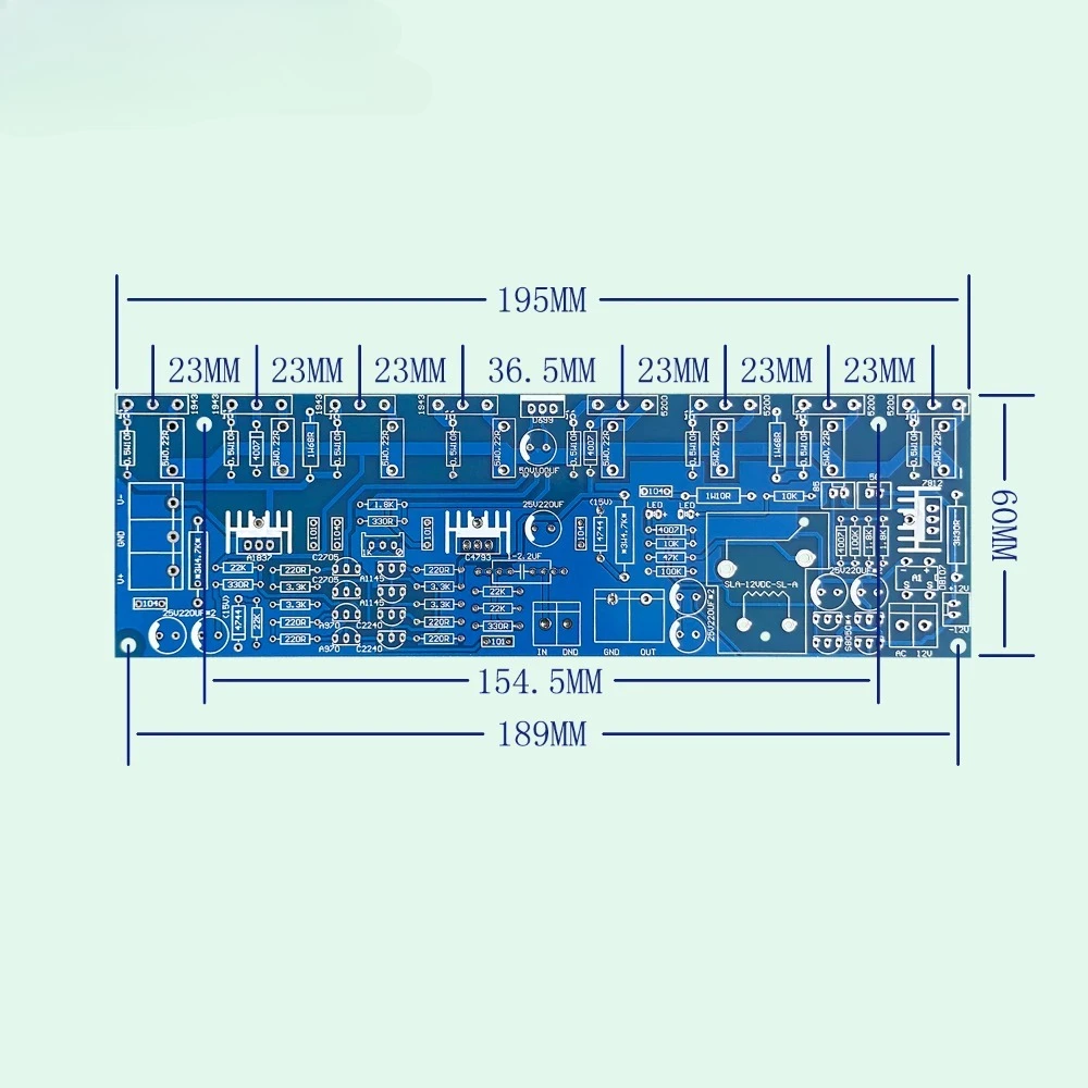 하이파이 도시바 A1943 C5200 모노 400W 파워 앰프 보드 (스피커 보호 기능 포함) 15인치 스피커 완제품