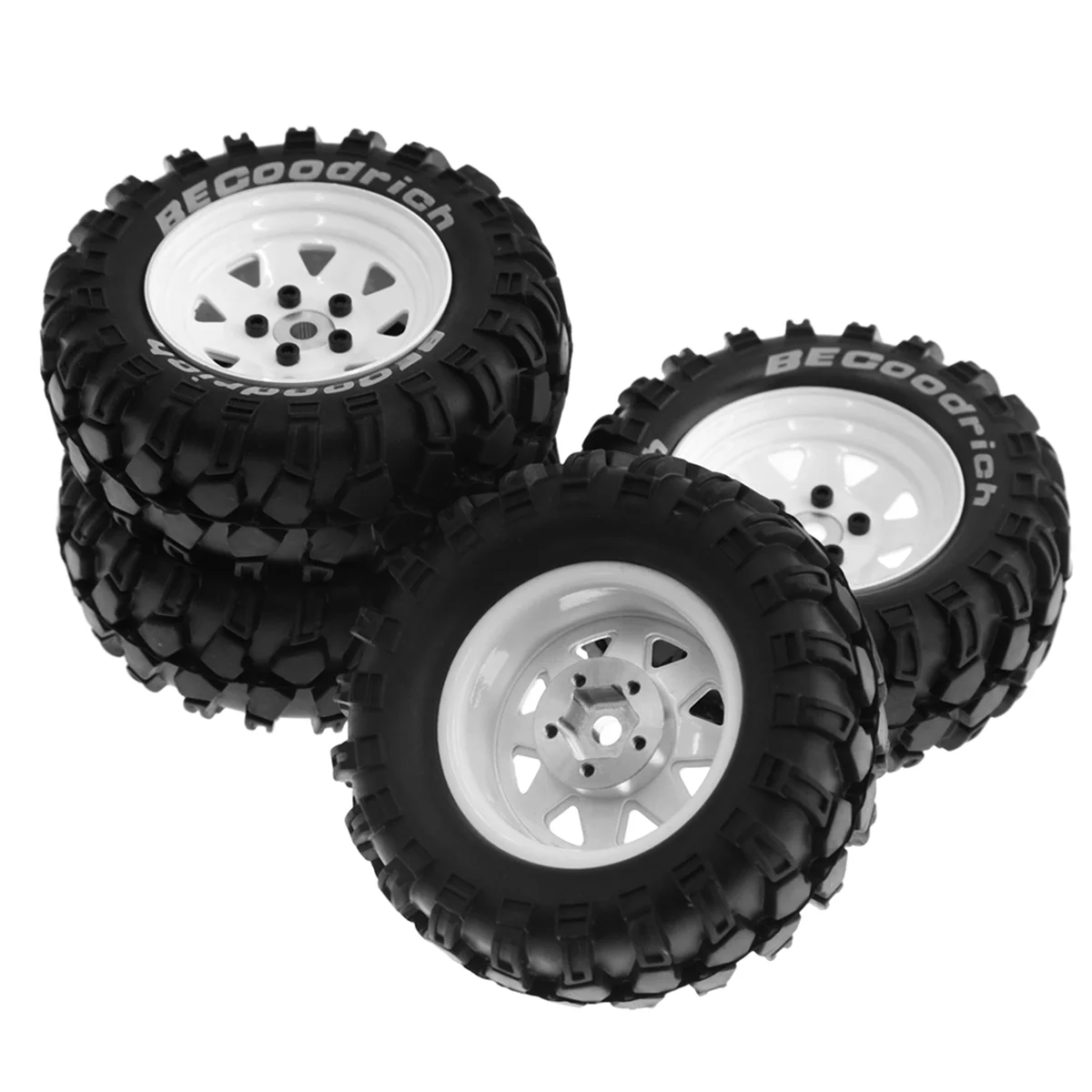 

Комплект резиновых шин для 1,9 RC Crawler Car Traxxas, 93 мм, металлический, 1/10 дюйма, с треугольным отверстием, адаптер 12 мм, белый