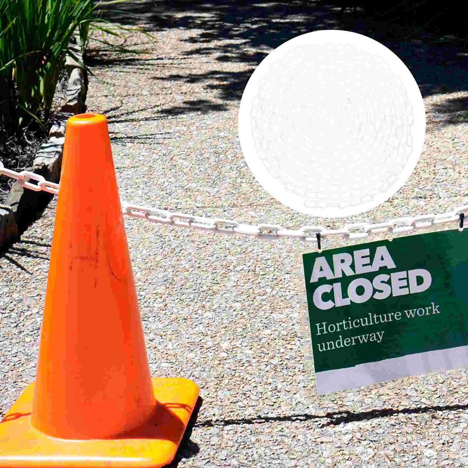 Warning Chain Links Safety for Barrier Plastic Crowd Control White Road Barriers