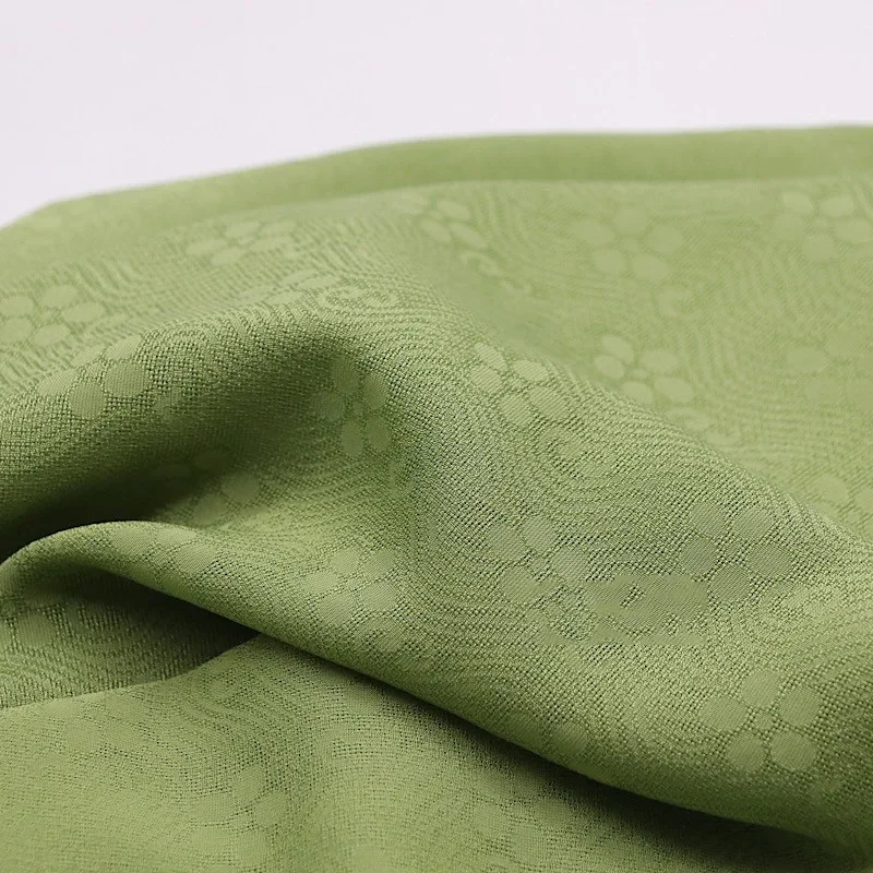 

Jacquard Fabric By The Meter for Cheongsam Dress Decorative Diy Sewing Frosted Texture Plain Soft Cloth Thin Summer Blue Flowers