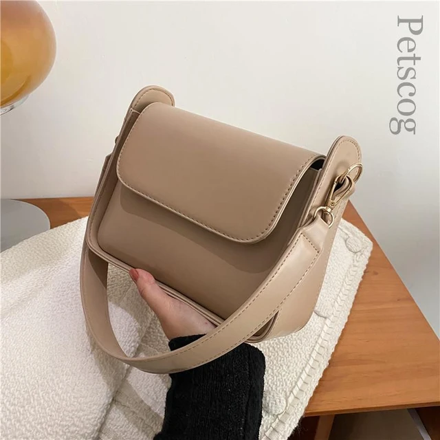 Chic Simple Small Flap Shoulder Bags For Women Solid Color Pu Leather  Handbags Clutch Lady Crossbody Purse Messenger Bag - AliExpress
