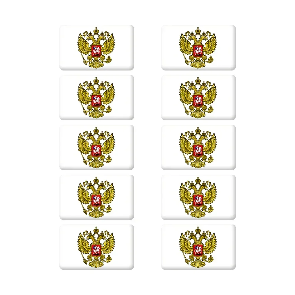 10pcs Epoxy Flag Car Stickers Set
