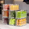 Luxury Sealed Lid Refrigerator Storage Boxr Light Luxury Large Capacity Sealed Refrigerator Cooler 5