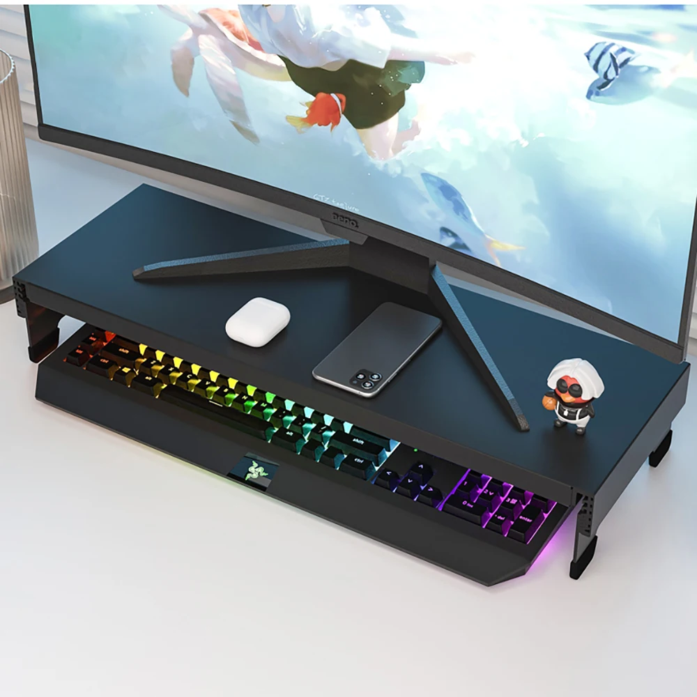 

Adjustable Height Monitor Stand Holder Strong Metal Material Laptop Computer Notebook Support Desk Organizer Fast Shipping