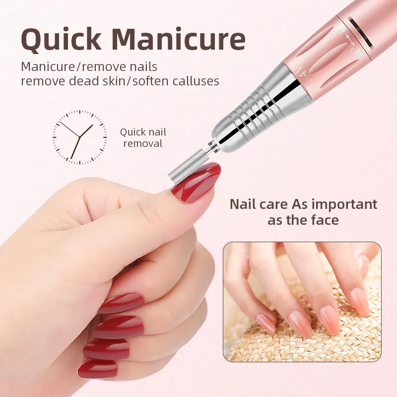 35000RPM Nail Sander Set Manicure Drill Nails Accessories