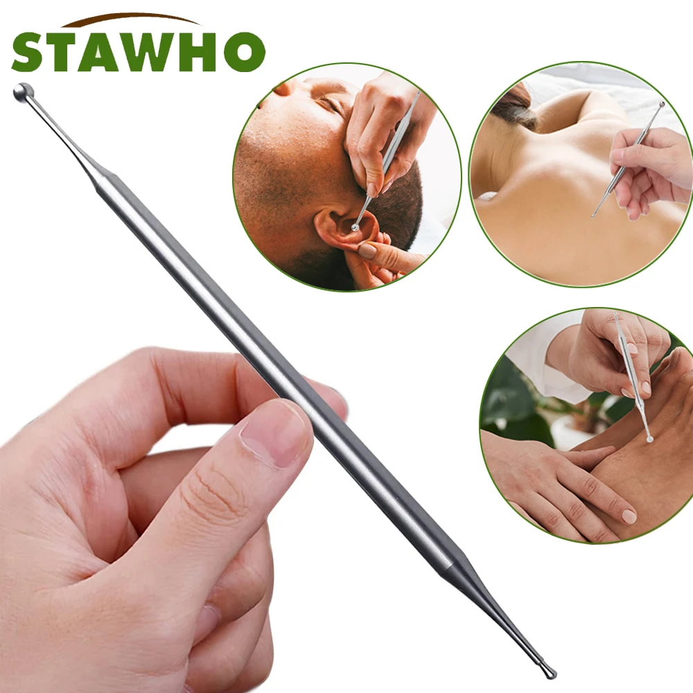 

Ears Acupuncture Point Probe Massage Tool Painless Lightweight Portable Acupoint Detecting Pen Facial Reflexology Tool