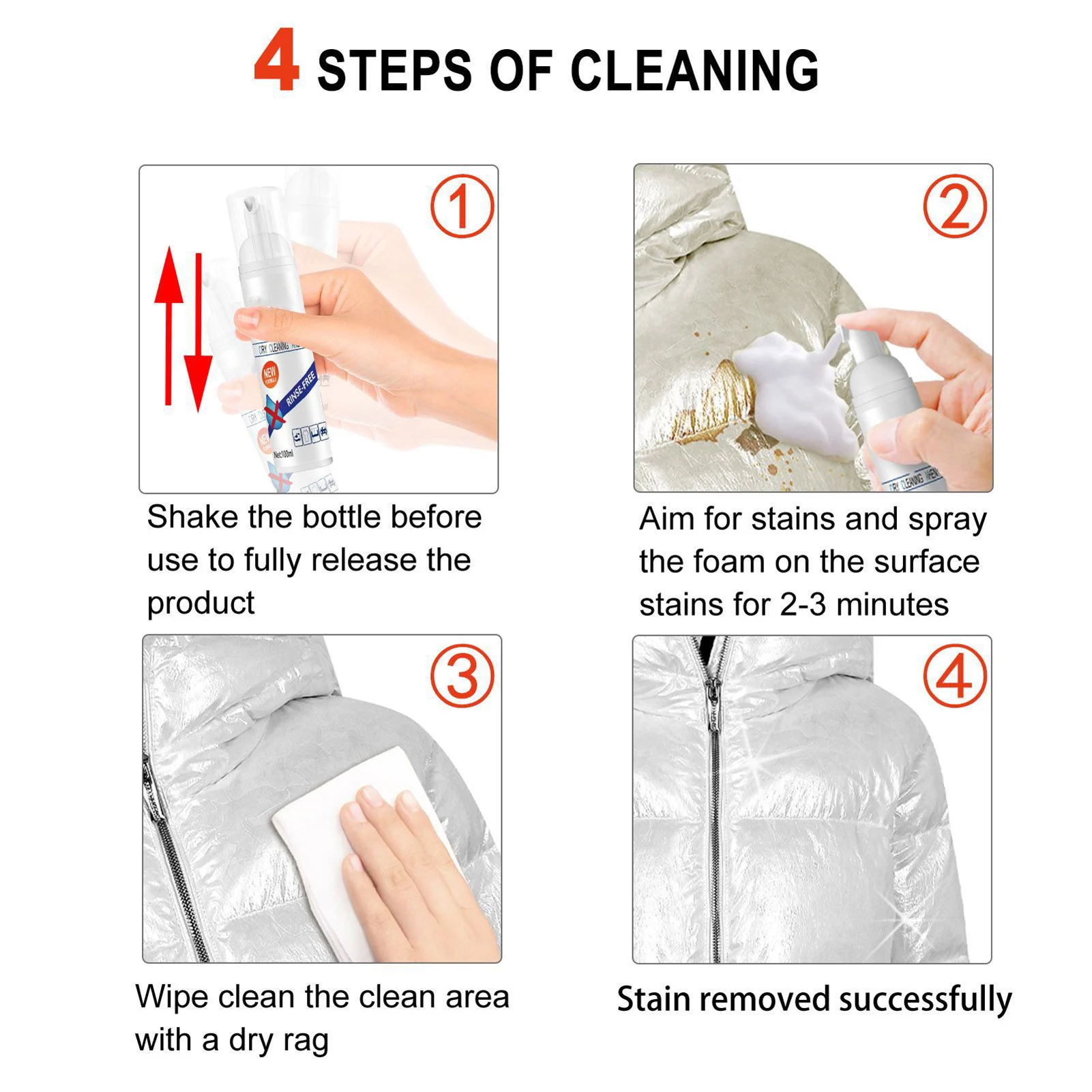 Mattress Stain Remover Extra Strong Stains Extinguisher Fabric Cleaner Remove Deeply Ingrained Marks Dry Washing Sprays