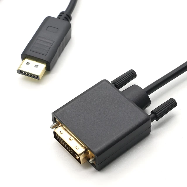 Cavo DisplayPort A DVI 1,8m - Per Collegare PC A Monitor, Full HD 1080p, Connettori Dorati