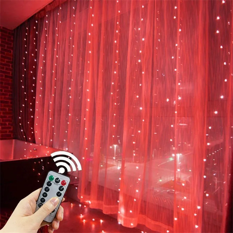 thumbnail image 1 of LED String Lights USB Fairy Lights Garland For New Year 2025 Wedding Halloween Party Christmas Home Courtyard Curtain Decoration, 1 of 5