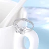 Amaxer for Women's Exquisite Hollow Butterfly Ring Gold Color Stainless Steel Fashion Ring Jewelry Party Friend Gift 3