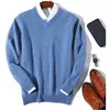 Pullover Men Sweater 2024 Autumn Winter Cashmere Cotton Blend Warm Jumper Pull Homme Jerseys Hombre Mens Casual Knit Sweaters 5