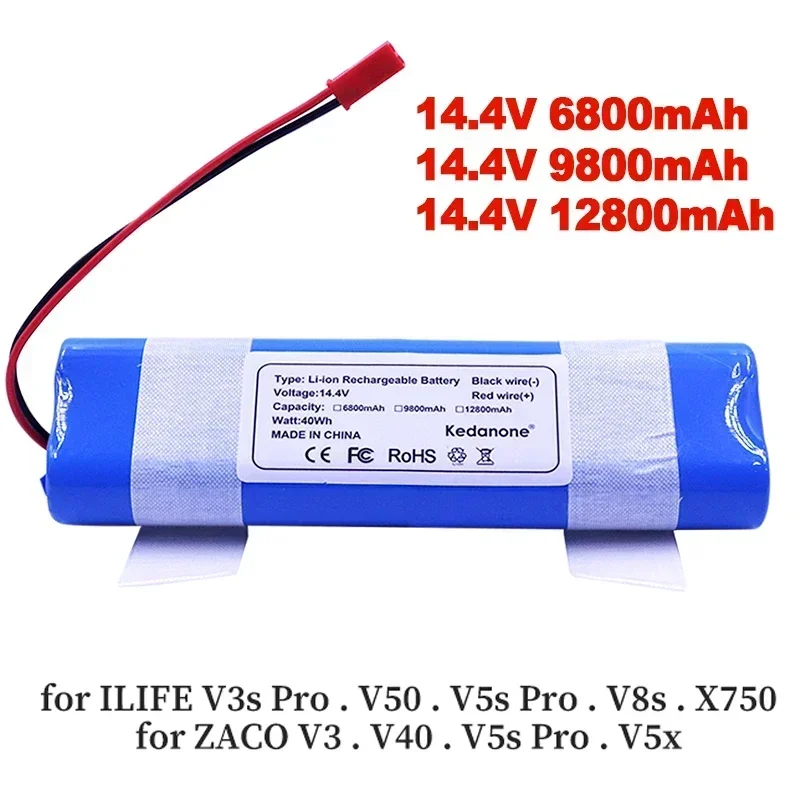

2023 New Echte 14,8 V 6800mah 18650 Lithium-Batterie Für ILIFE V3s Pro, V50, V5sPro, V8s, x750 Roboter-staubsauger Batterie