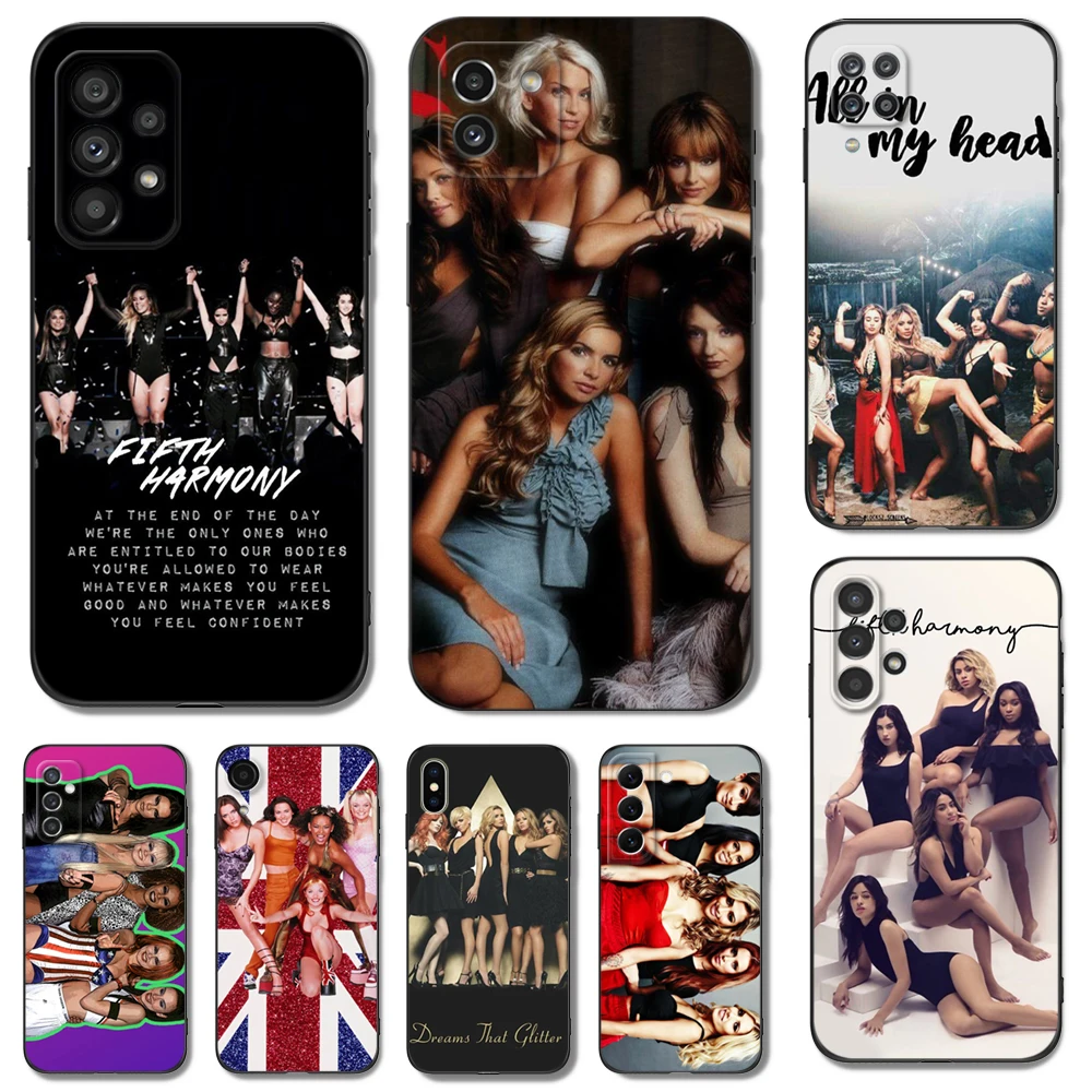 Custodia In Tpu Nero Per Samsung Galaxy S22 S20 S21 Fe Plus Ultra + S10 E Lite Cover Posteriore British Girl Spice