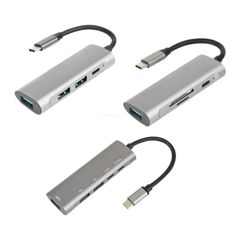 

Концентратор из алюминиевого сплава с портом USB3.0/2.0 для использования в офисах и школах, Прямая поставка