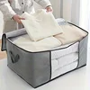 3PCS Clothing Storage Bag, 57l/15gal, With Transparent Window, Reinforced Handle, Suitable For Clothing Organization 1