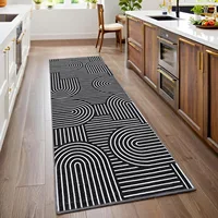 Hallway Carpet Aisle Long Carpest Runway Non-slip Floor Mat Machine Washable Striped Bohemian Style Home Decoration Rug Bedroom 1