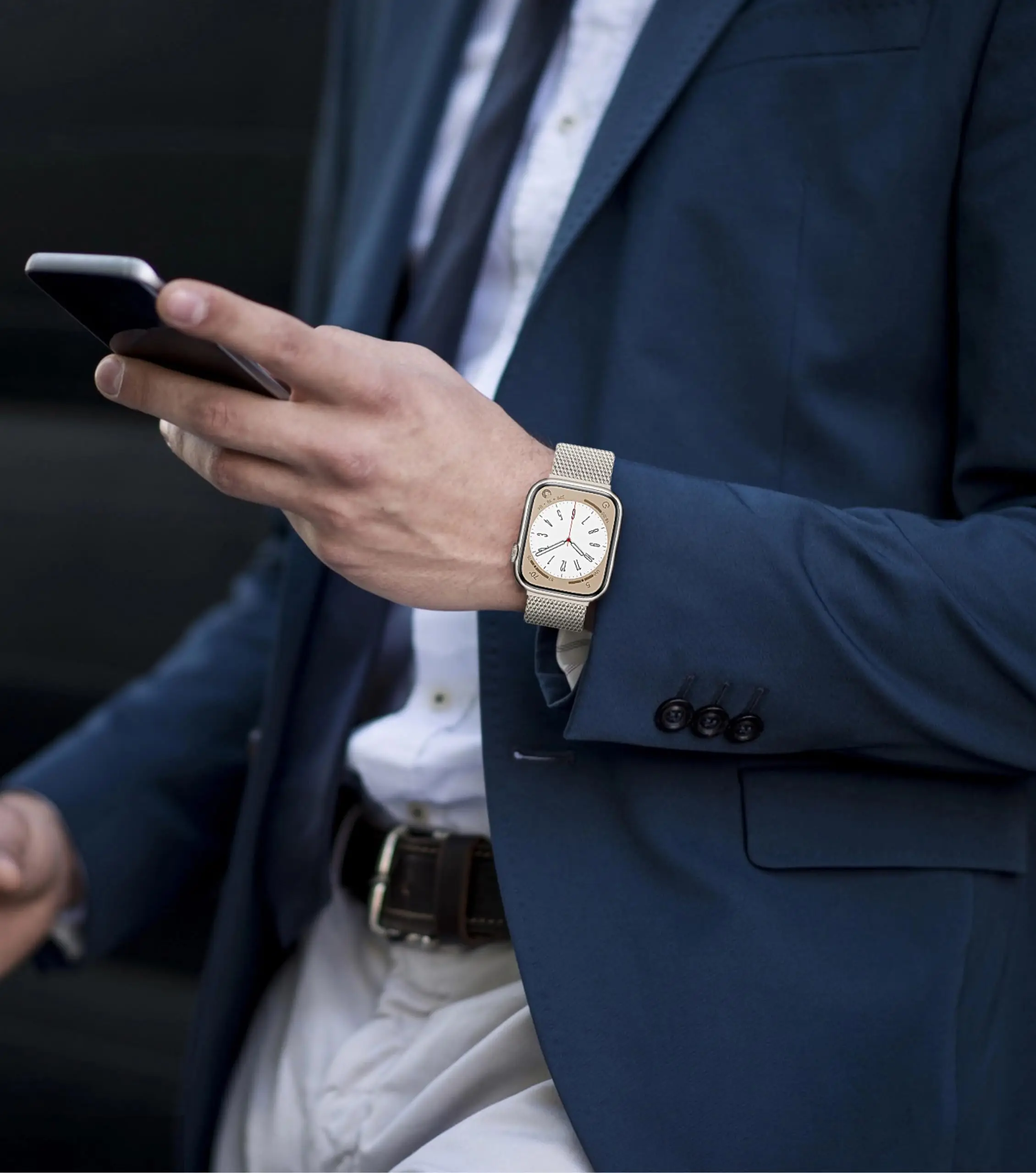 Premium Metal Milanese Smartwatch Strap Bracelet