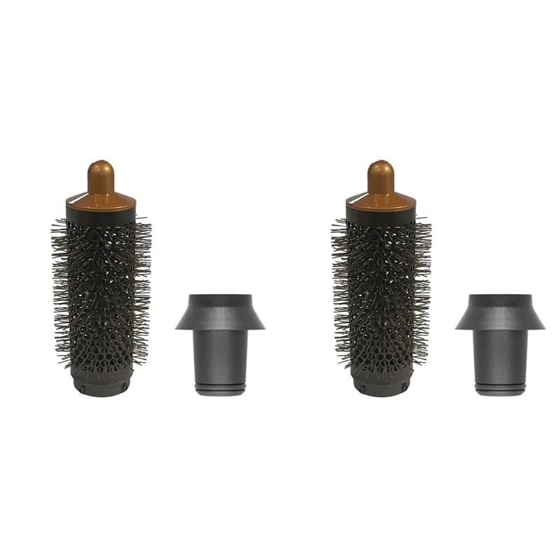 

2X Cylinder Comb And Adapter For Dyson Airwrap Styler / Supersonic Hair Dryer Accessories, Curling Hair Tool,Gold & Gray