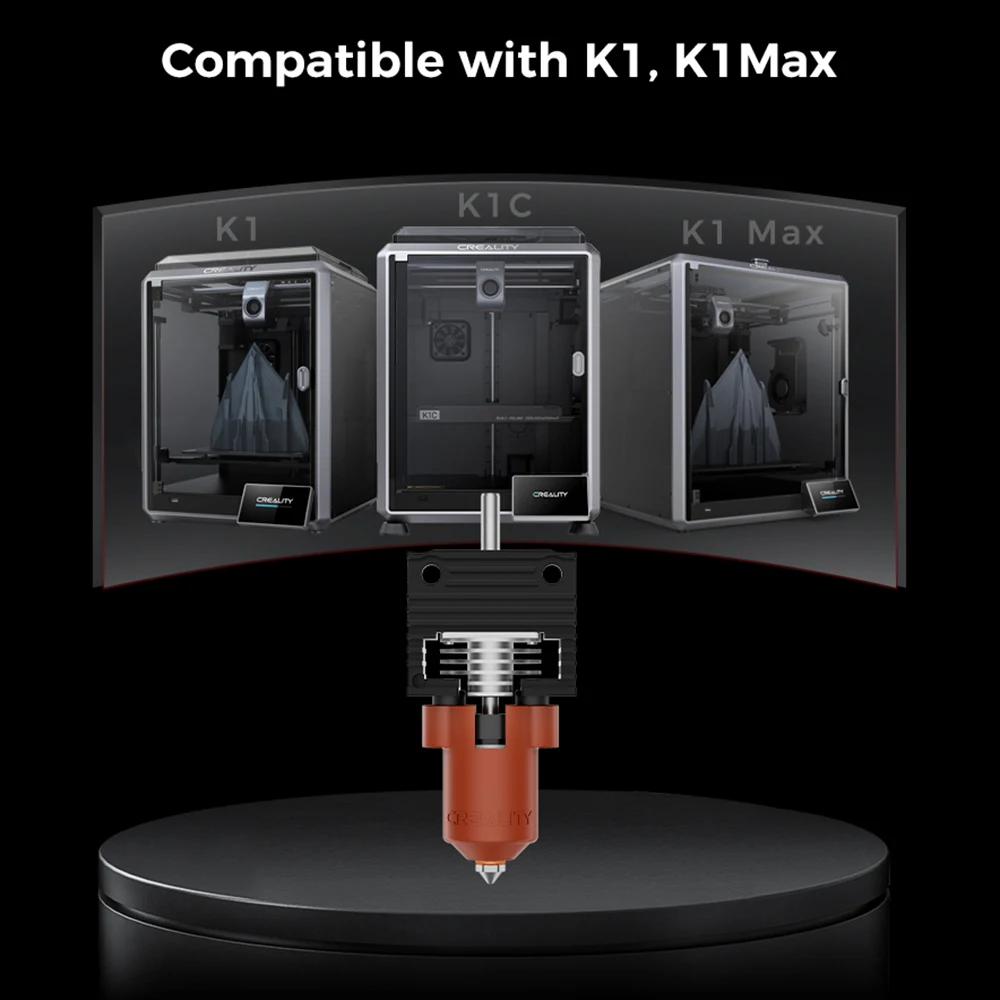 Creality K1 시리즈 세라믹 히팅 블록 키트, 퀵 스왑 모든 금속 깍지 키트, K1/K1C/K1 MAX 3D 프린터용, 300 ℃ 고온