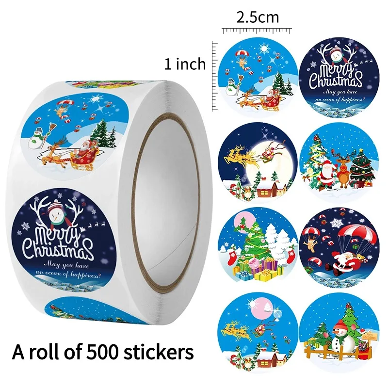 

300-500 Christmas Stickers Children's DIY Graffiti Suitcase Skateboard laptop Water Cup Mobile Phone Personality Sticker Toys