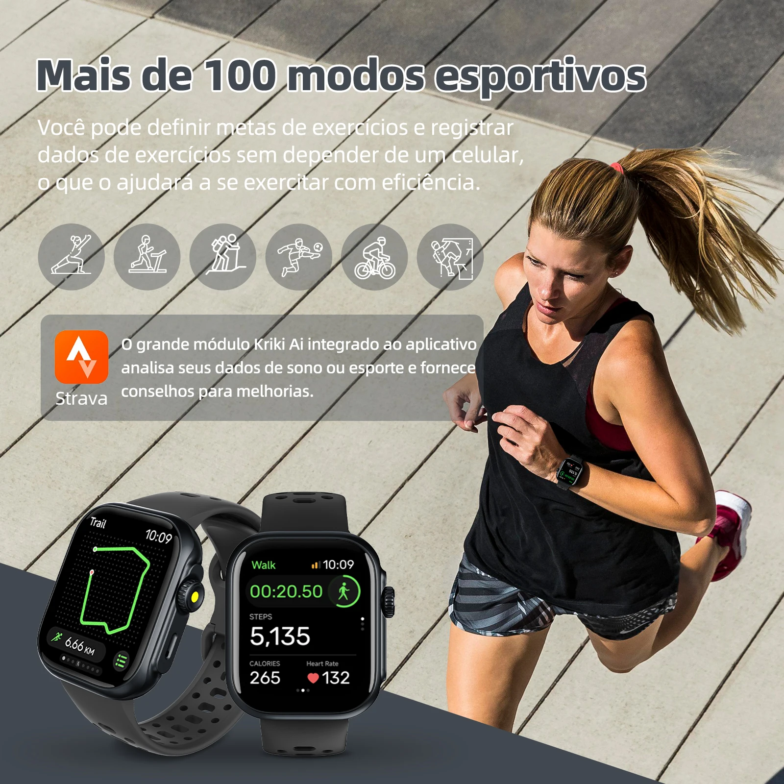 BETTDOW AI GPS Smartwatch Supports Alexa Monitor Health 100+ sports modes 3ATM water resistance Bluetooth Calls Voice Assistant