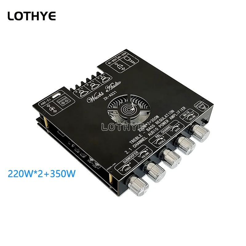 

2.1 Channel TPA3251 Bluetooth 5.1 220W*2+350W Audio Digital Power Amplifier Board Module DC 12-38V High And Low Tone Subwoofer