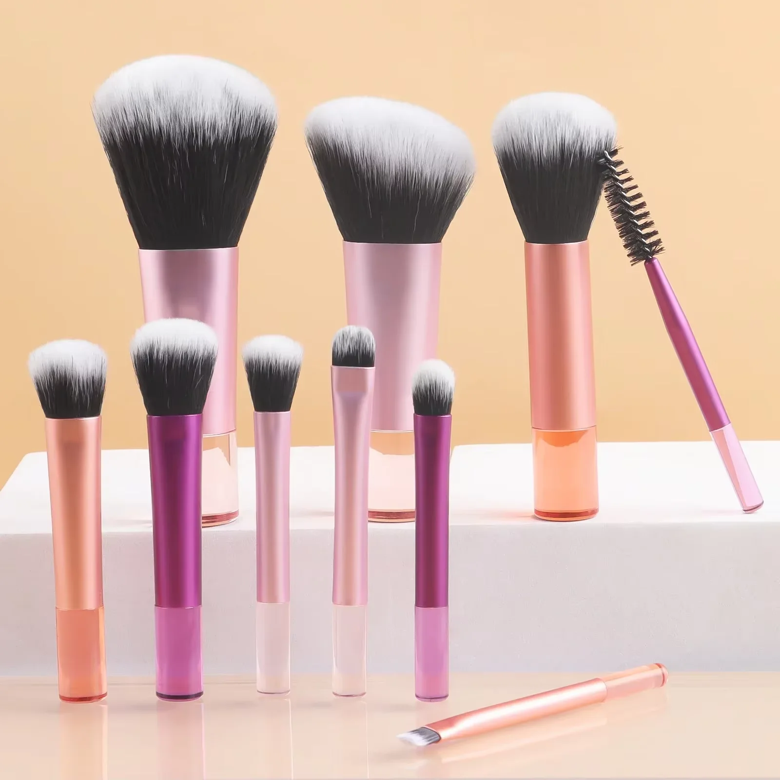 Mini Makeup Brush Set - 10 Piece Professional Beauty Tools Collection