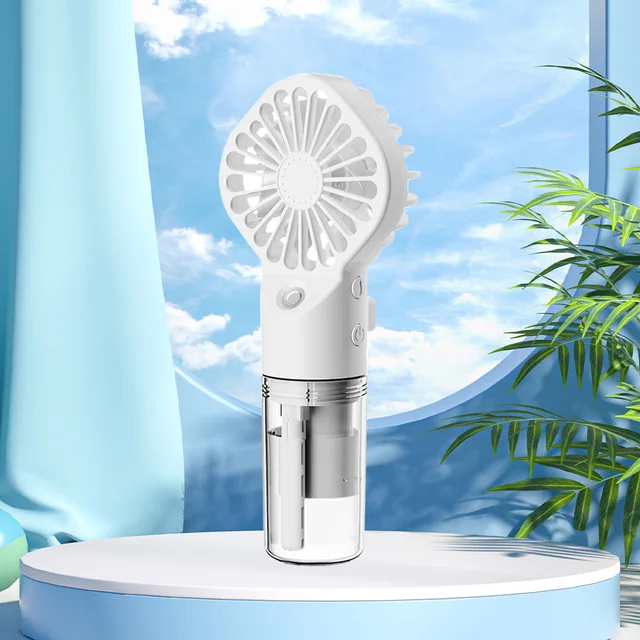Handheld Mini Air Conditioner USB Rechargeable Portable Humidifier Mist Cooler Cooling Spray Humidifier Fan for Home/Office/Dorm 4