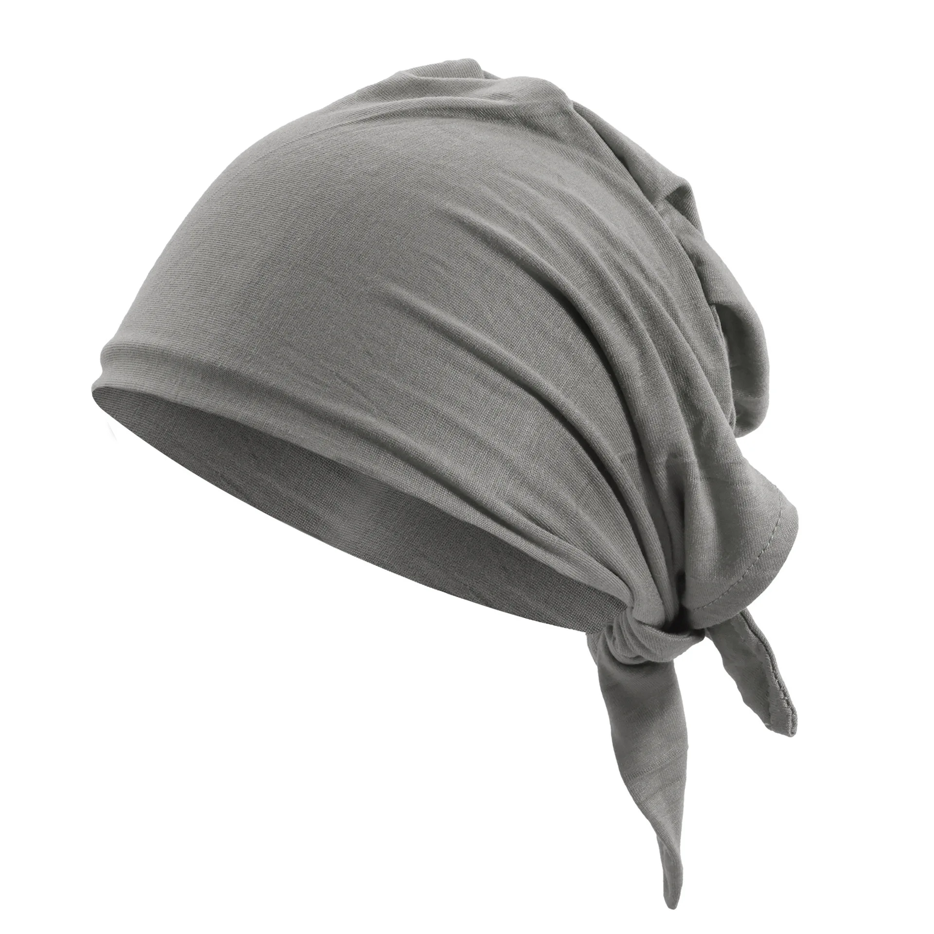 European and American New Mercerized Cotton Women's Elastic Headscarf, Elastic Band Pullover Cap, Chemotherapy Cap, Bag Head Hat