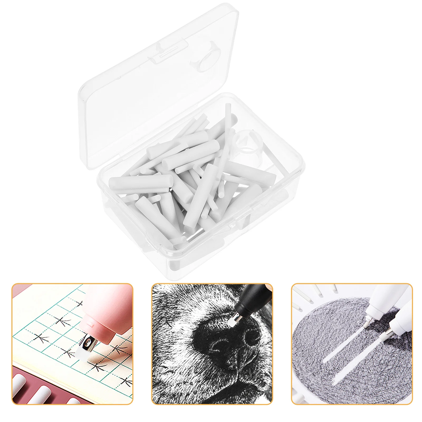 

70 Pcs Eraser Refill The Subsitute Sketch Smudge Tool Replacement Cores Electric Small Erasers Drawing