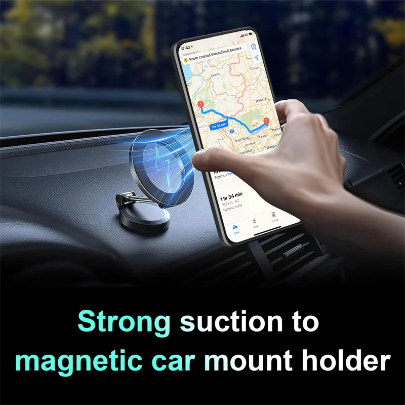 Magnetic Ring Armor Phone Case with Camera Protection and Car Mount Holder