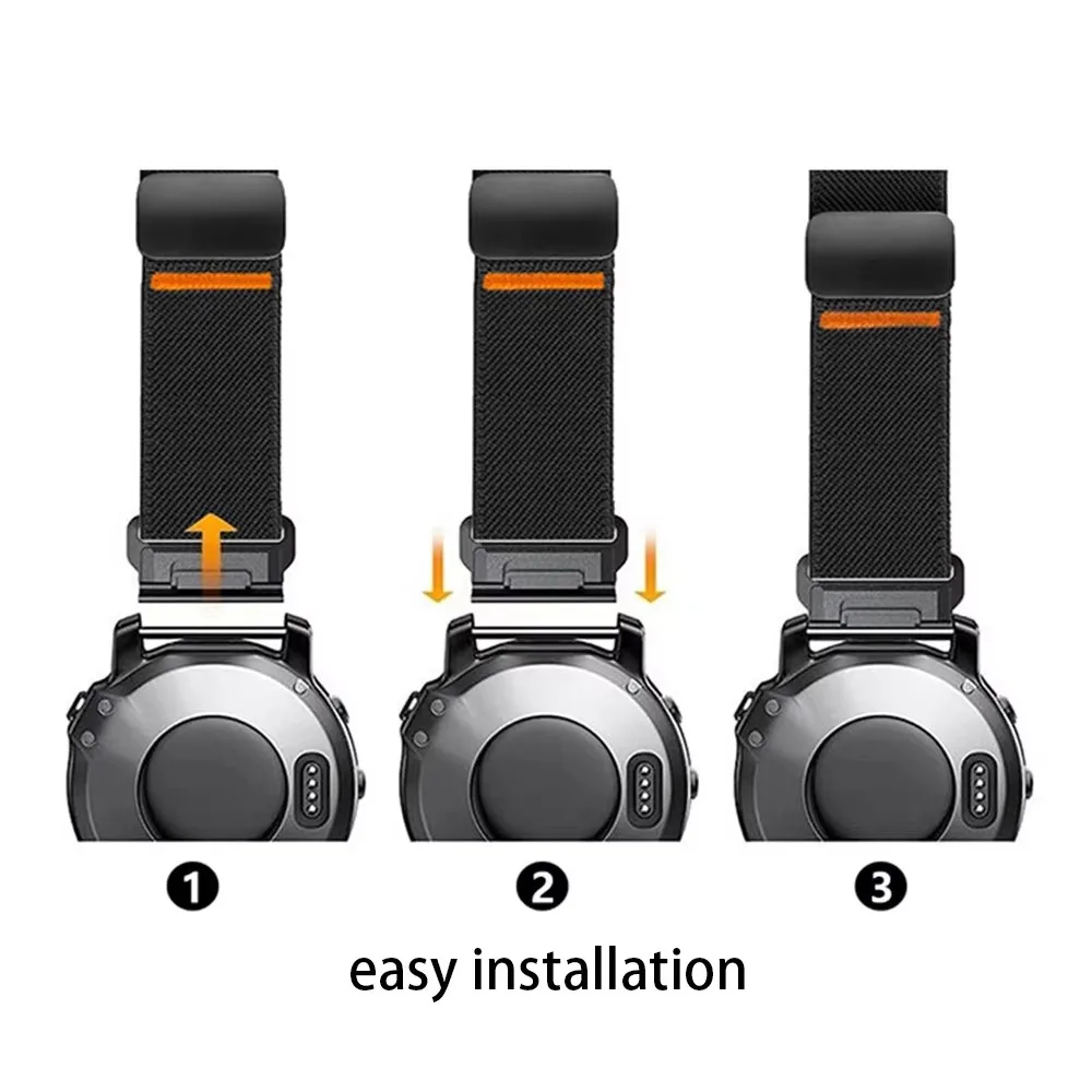 Elastic Nylon Strap with Parachute Buckle - Versatile Quickfit Band, Available in Multiple Sizes