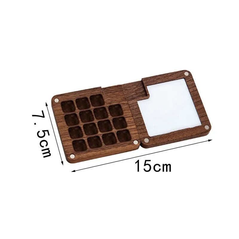 Empty Wooden Watercolor Palette 6