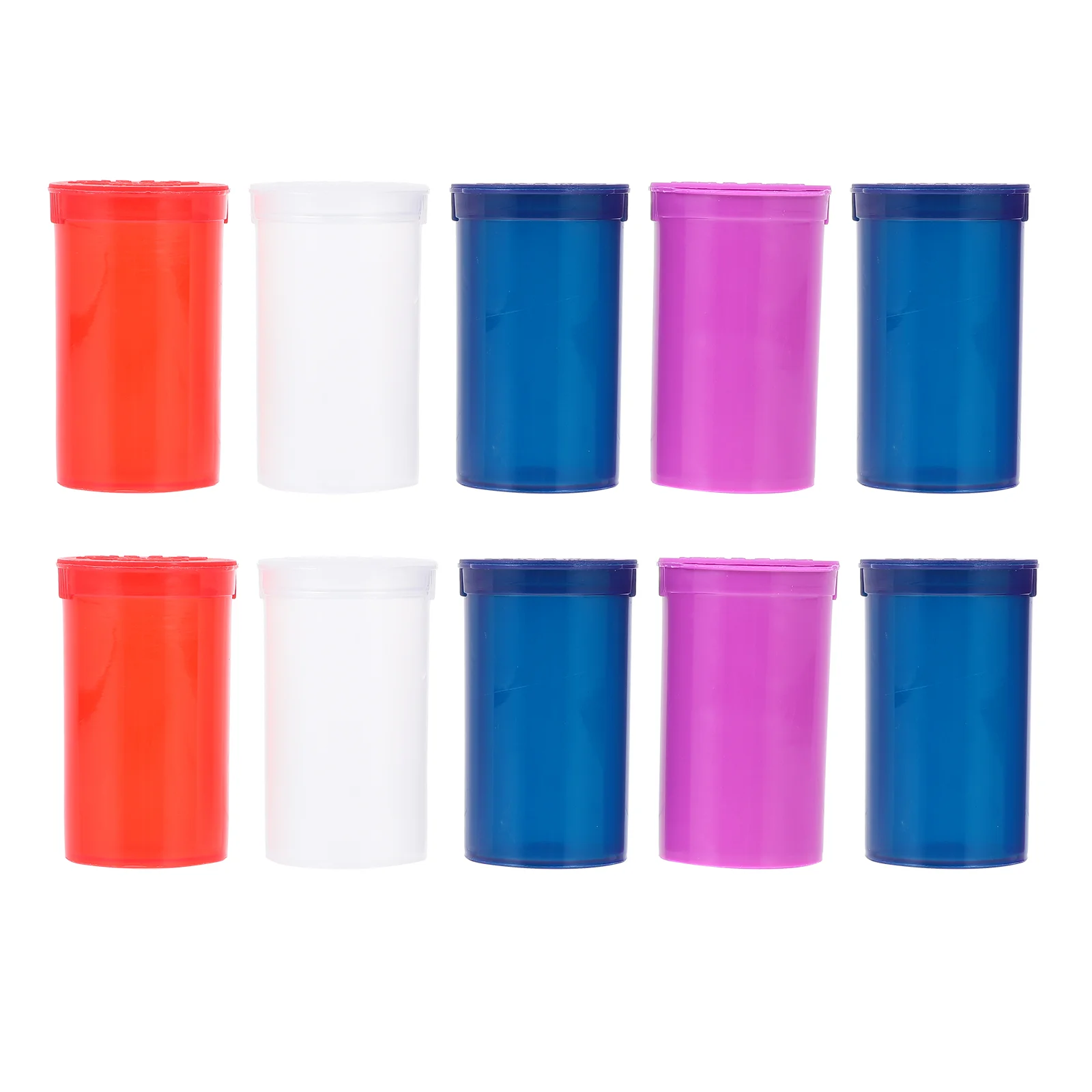 

10 Pcs Medicine Jar Portable Storage Tube Container Plastic Bottle