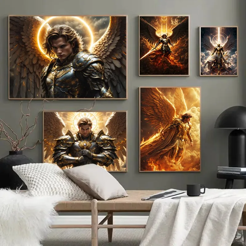Peintures Anges Protecteurs Ailés - Art Mural Épique Fantaisie