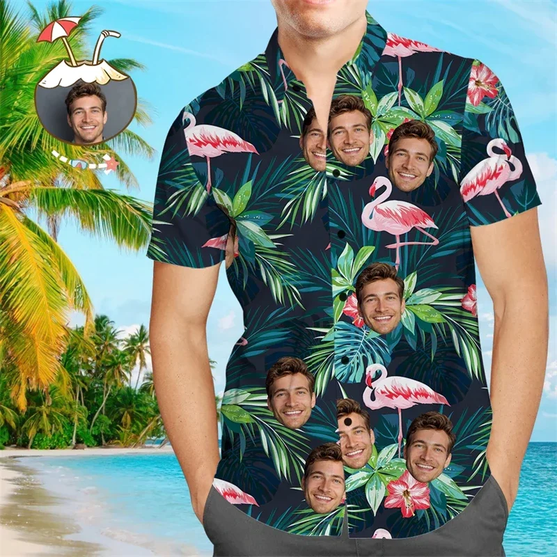

Unisex Hawaiian Shirts Custom Funny 3d Diy Print Button Shirts Short Sleeves/long Sleeves Hawaii Shirt Tops European Size 6xl