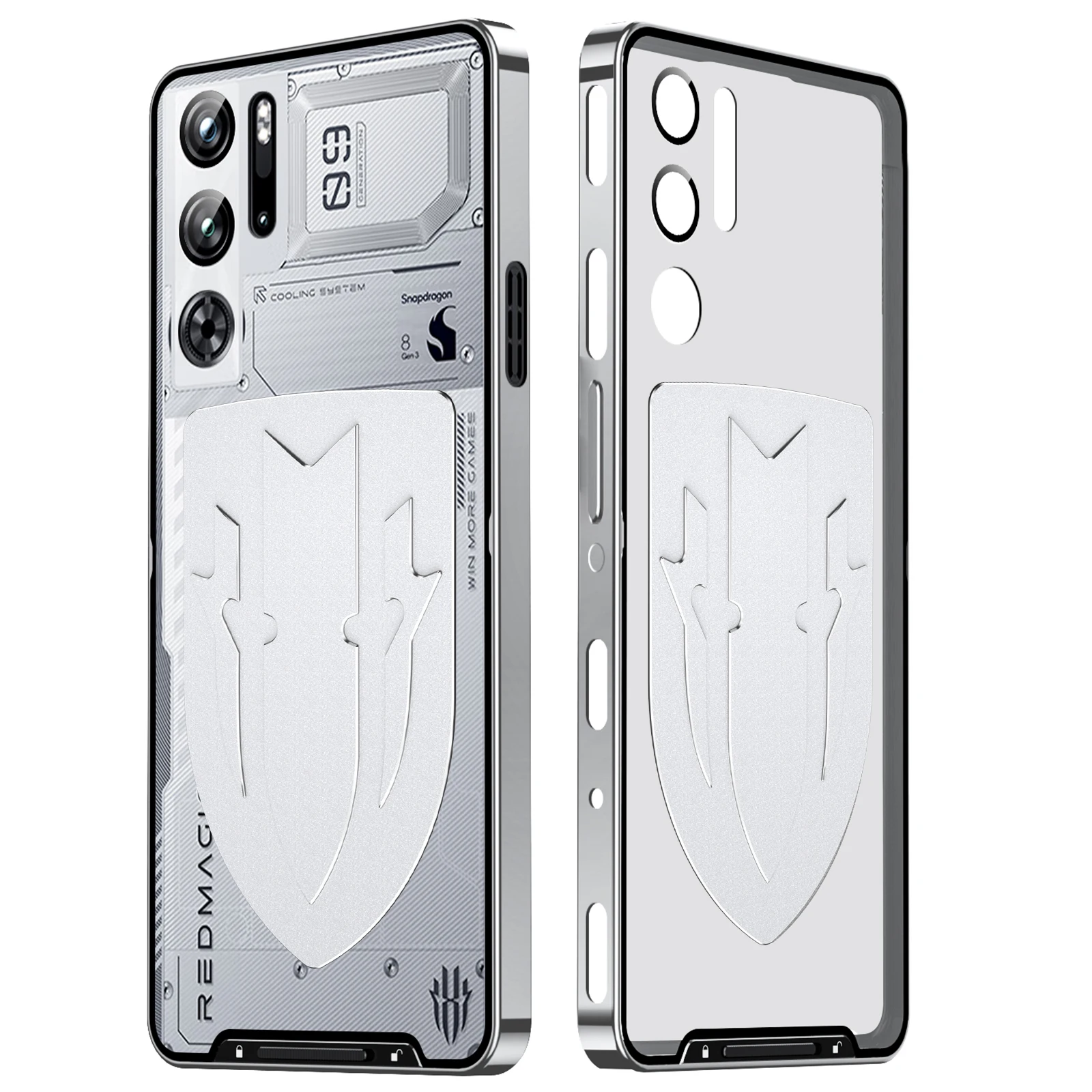 

Металлическая фотовспышка для Nubia Red Magic 9 Pro, встроенная защита объектива камеры, [предохранительный замок] военные подушки безопасности, защита от падения