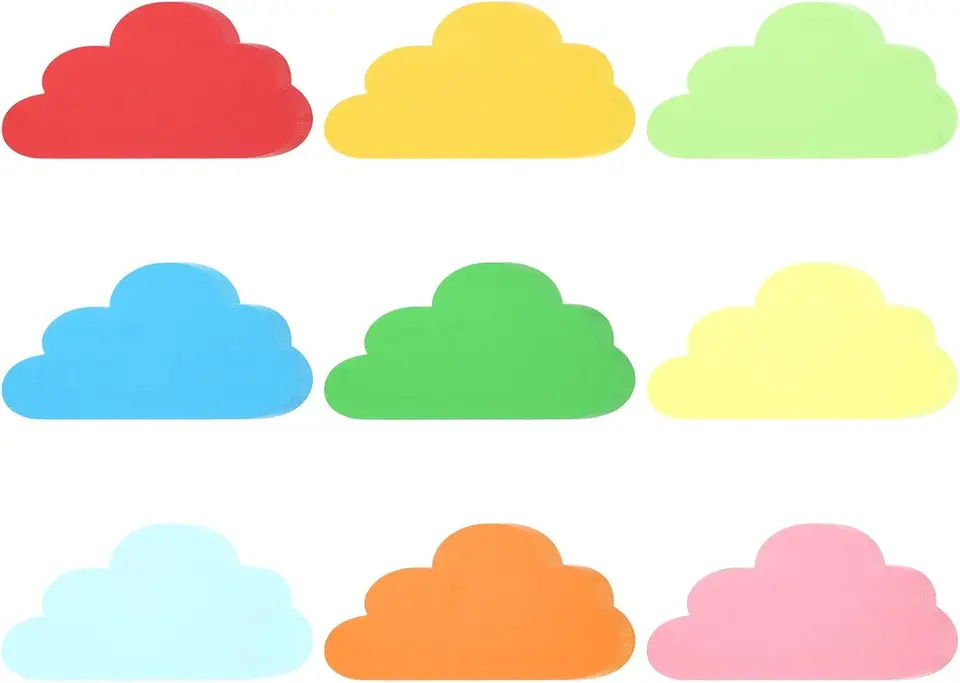 Assorted Color Cutouts Paper for Crafts and Displays