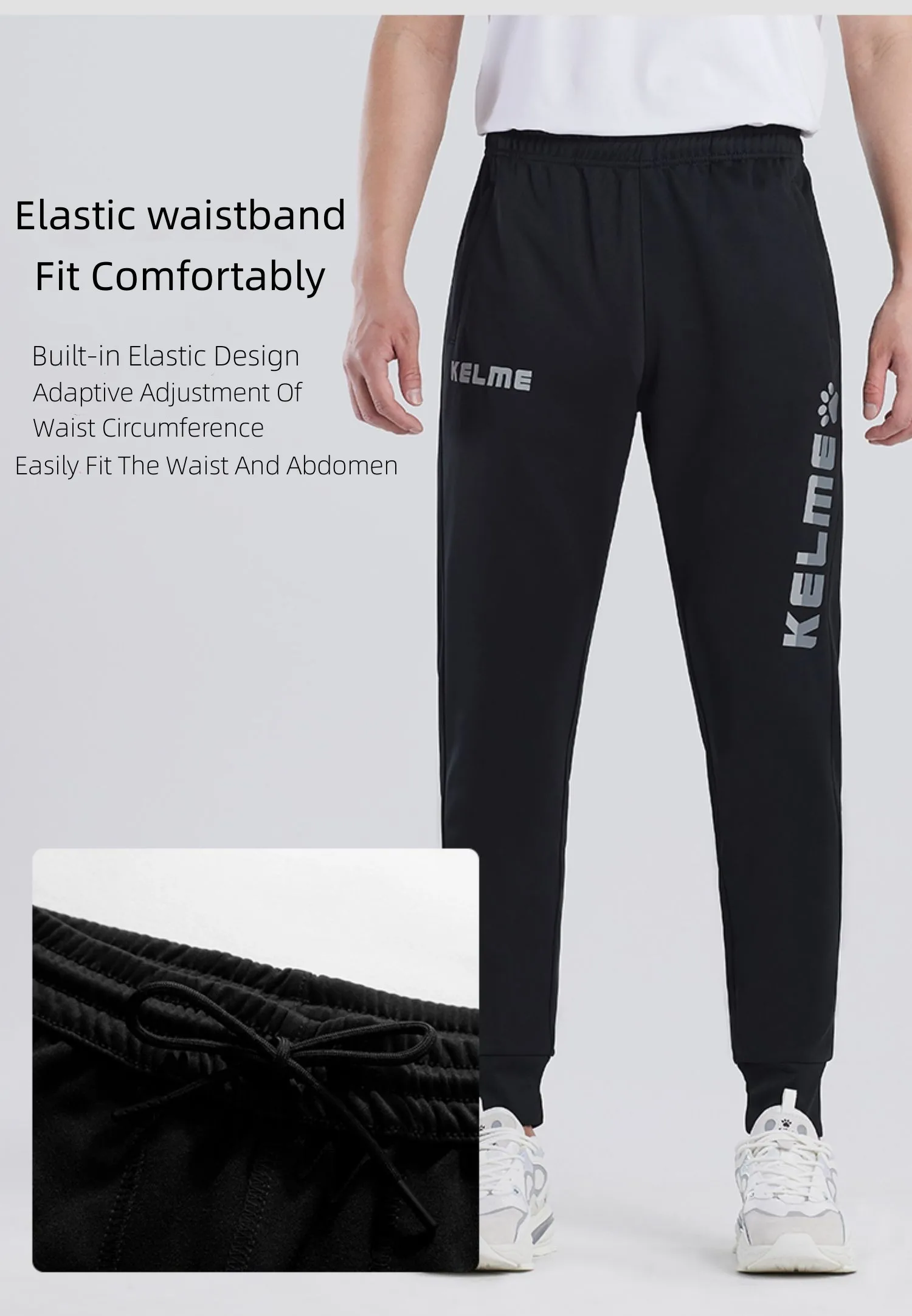 KELME Casual Sport Hosen In Sommer Und Herbst Dünne Atmungs Gestrickte Leggings Für Männer Und Frauen Kontrast Druck 3881350-1 – Detail 7